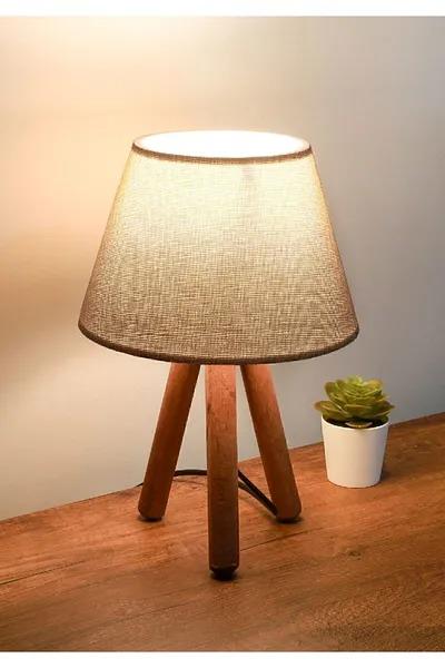 Homing Abajur Ahşap Krem