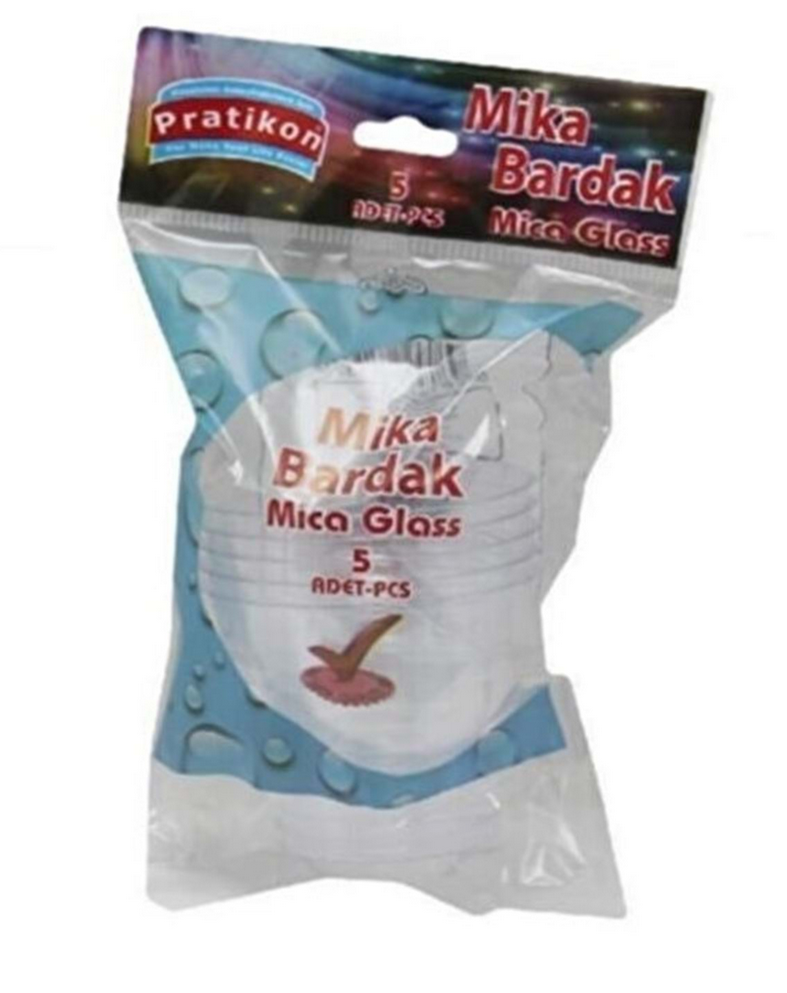 Pratikon Mika Bardak 5 Li Şeffaf