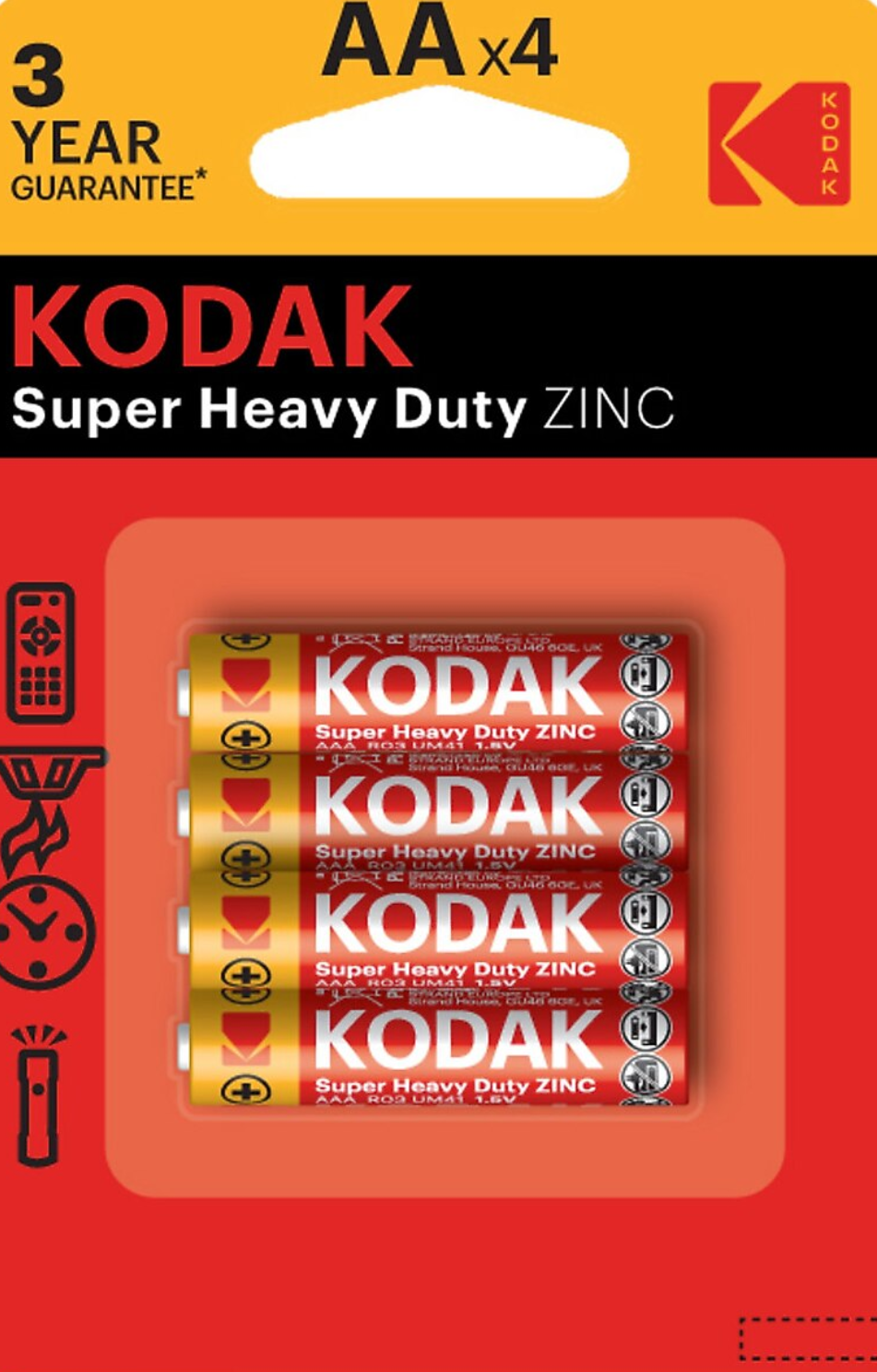 Kodak Çinko Karbon Kalem Pil 4Lü