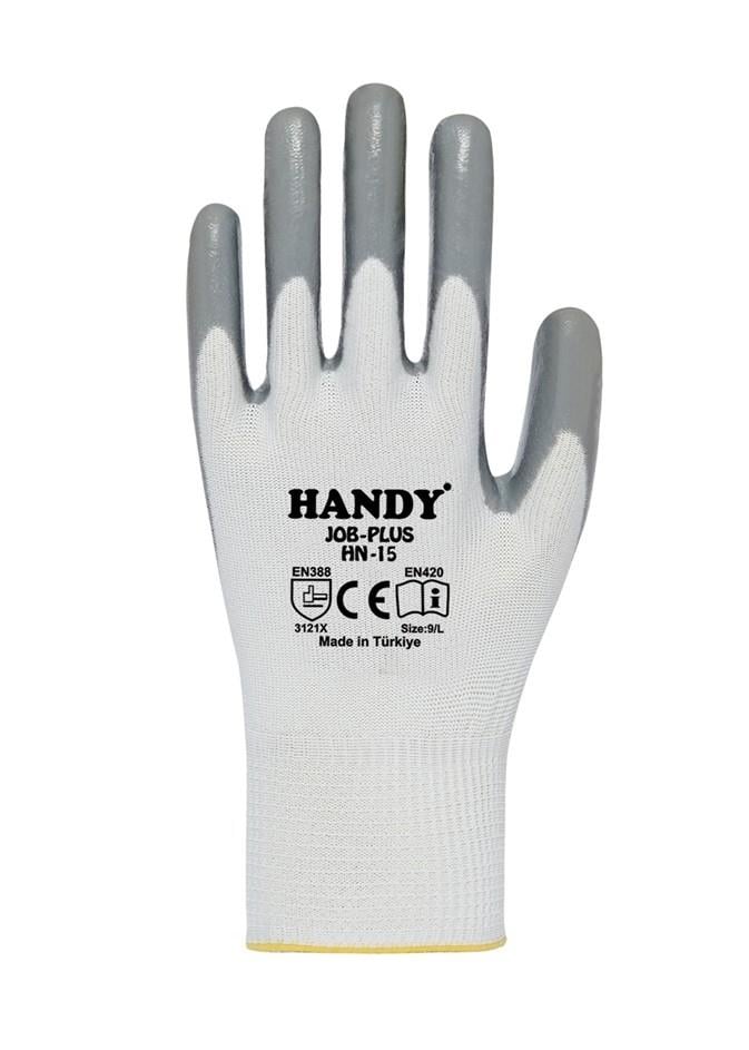 Handy Hn15 Eldiven Gri Beyaz No:10
