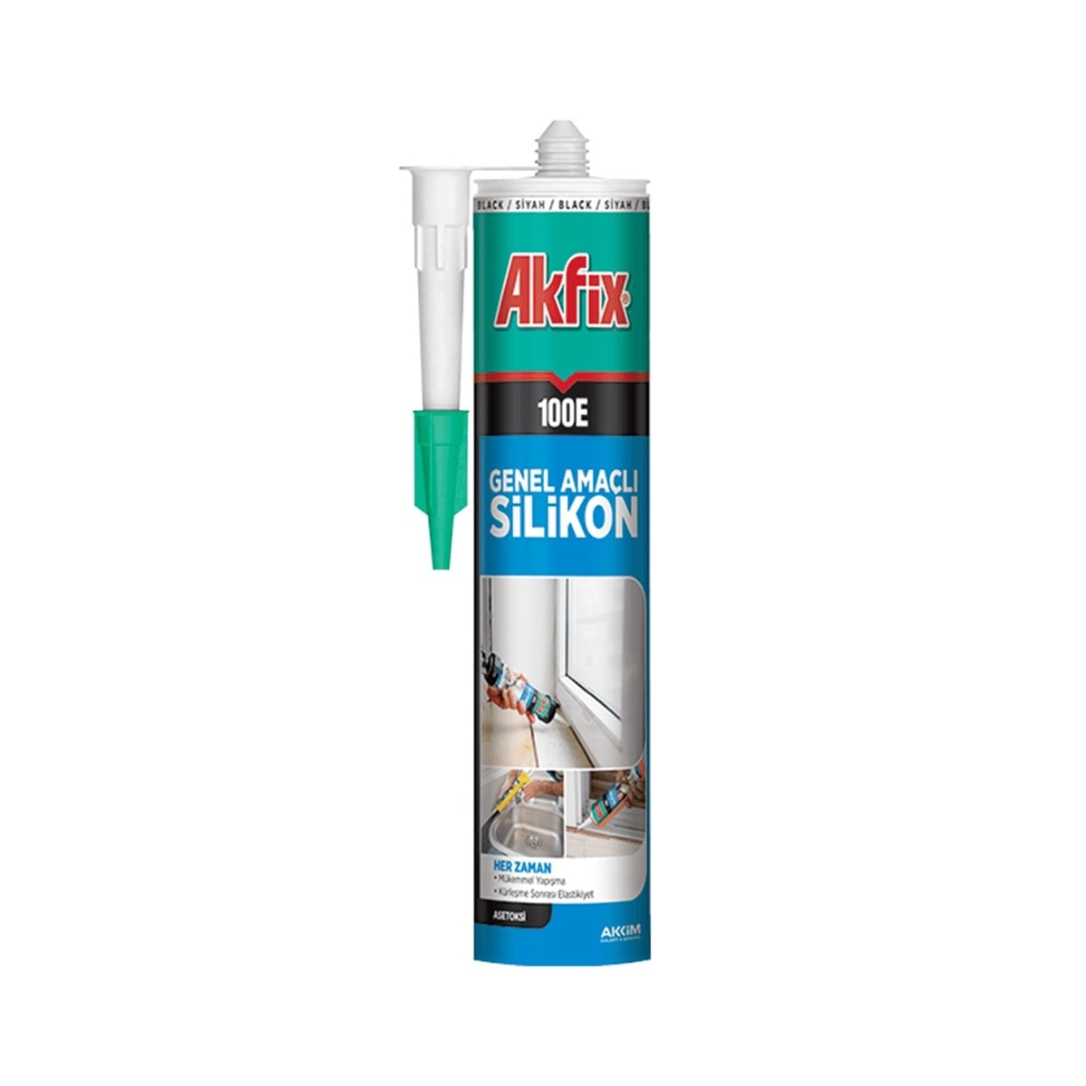 AKFİX 100E GENEL AMAÇLI SİLİKON 280 ML ŞEFFAF