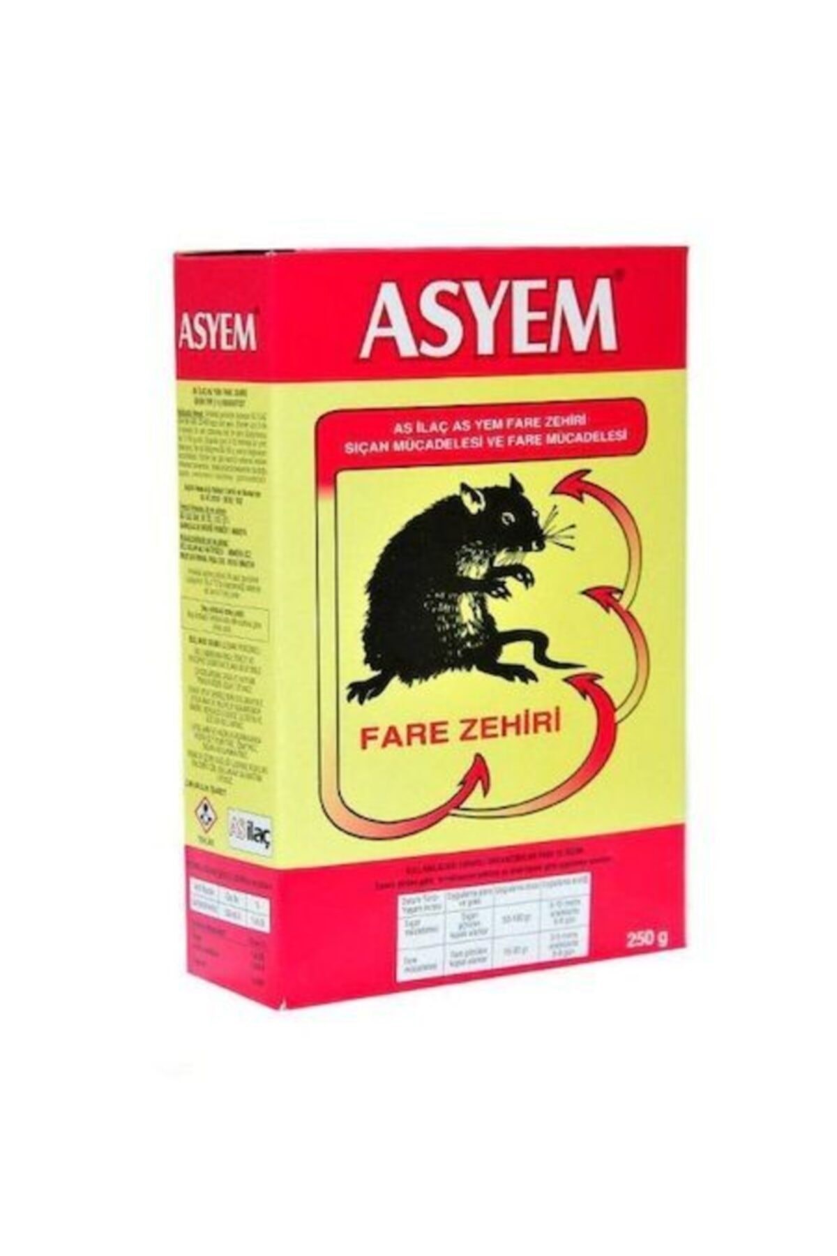 ASYEM ZEHİRLİ FARE YEMİ 250GR
