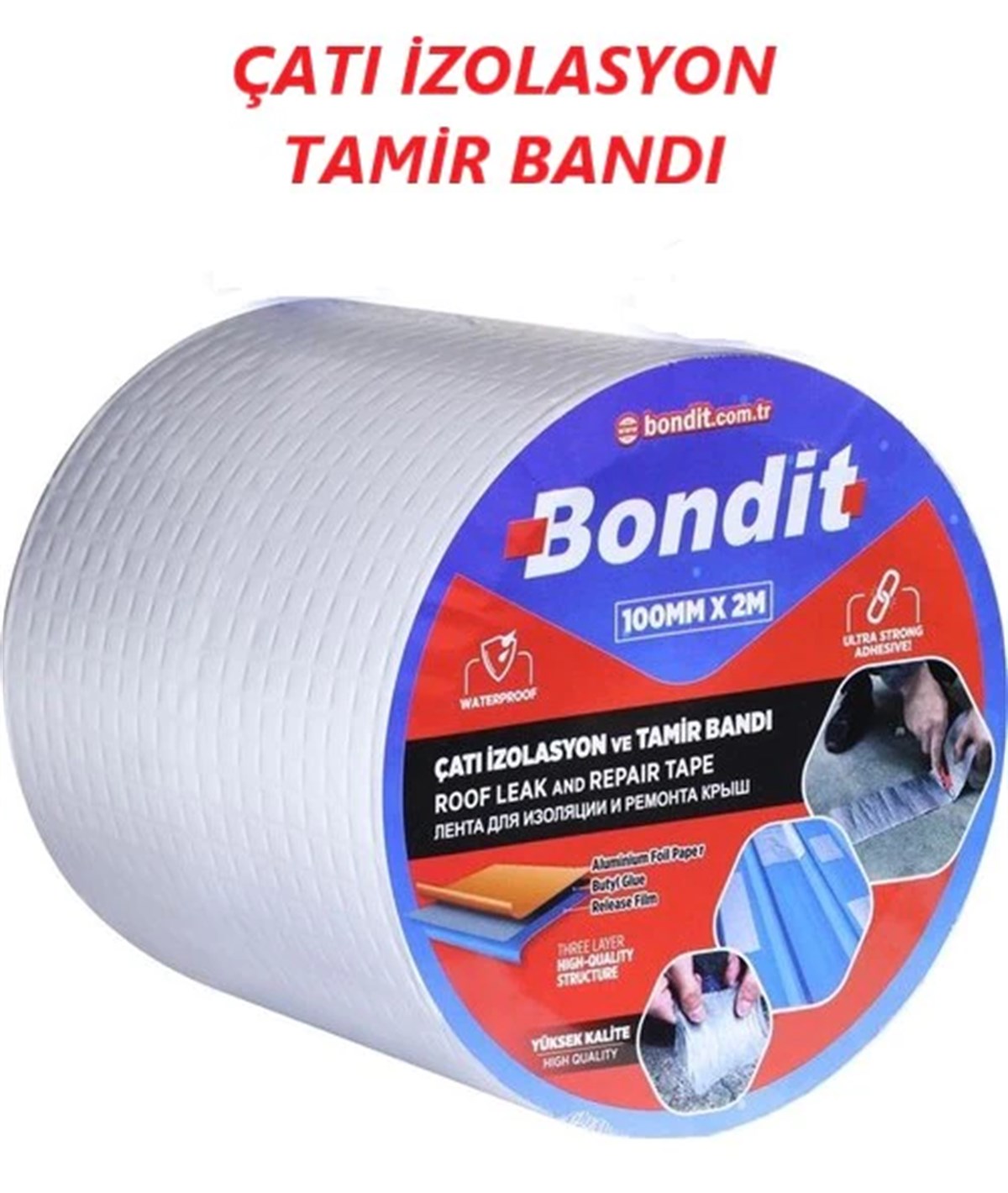 Bondit Çatı İzolasyon Ve Tamir Bandı 5Cmx2Mt 1 Mm
