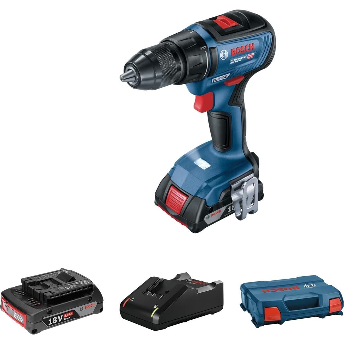 Bosch Gsr 18V-50 Akülü Delme Vidalama 18W 2Ah