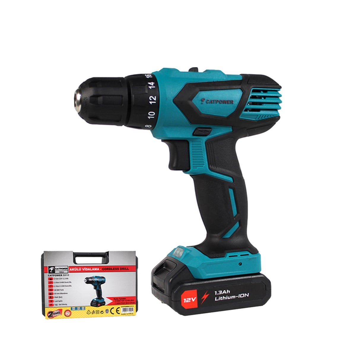 Catpower 5111 Akülü Vidalama Li-On 12V 1.3Ah