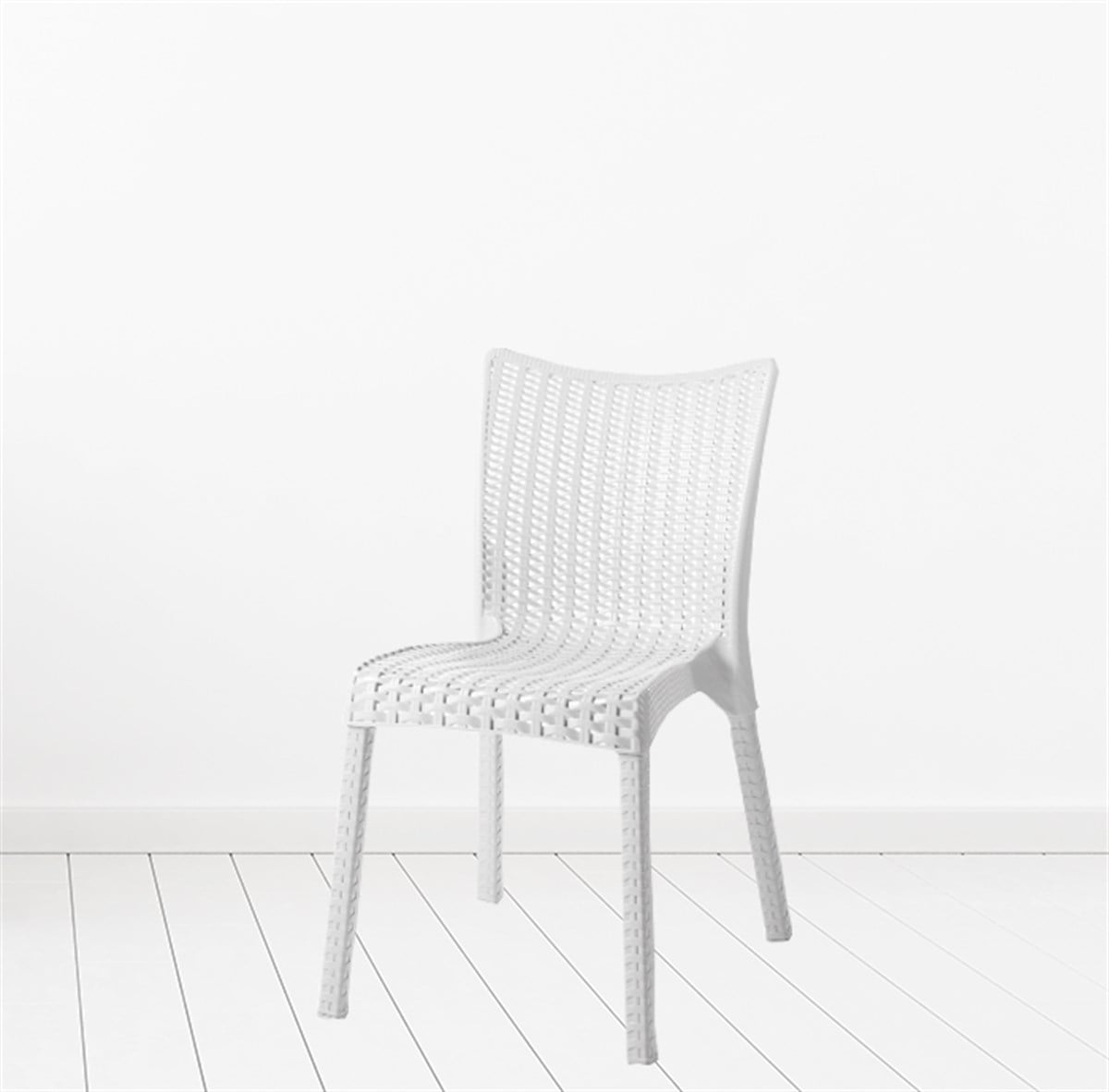 COMFORT TİME NERGİS RATTAN SANDALYE BEYAZ