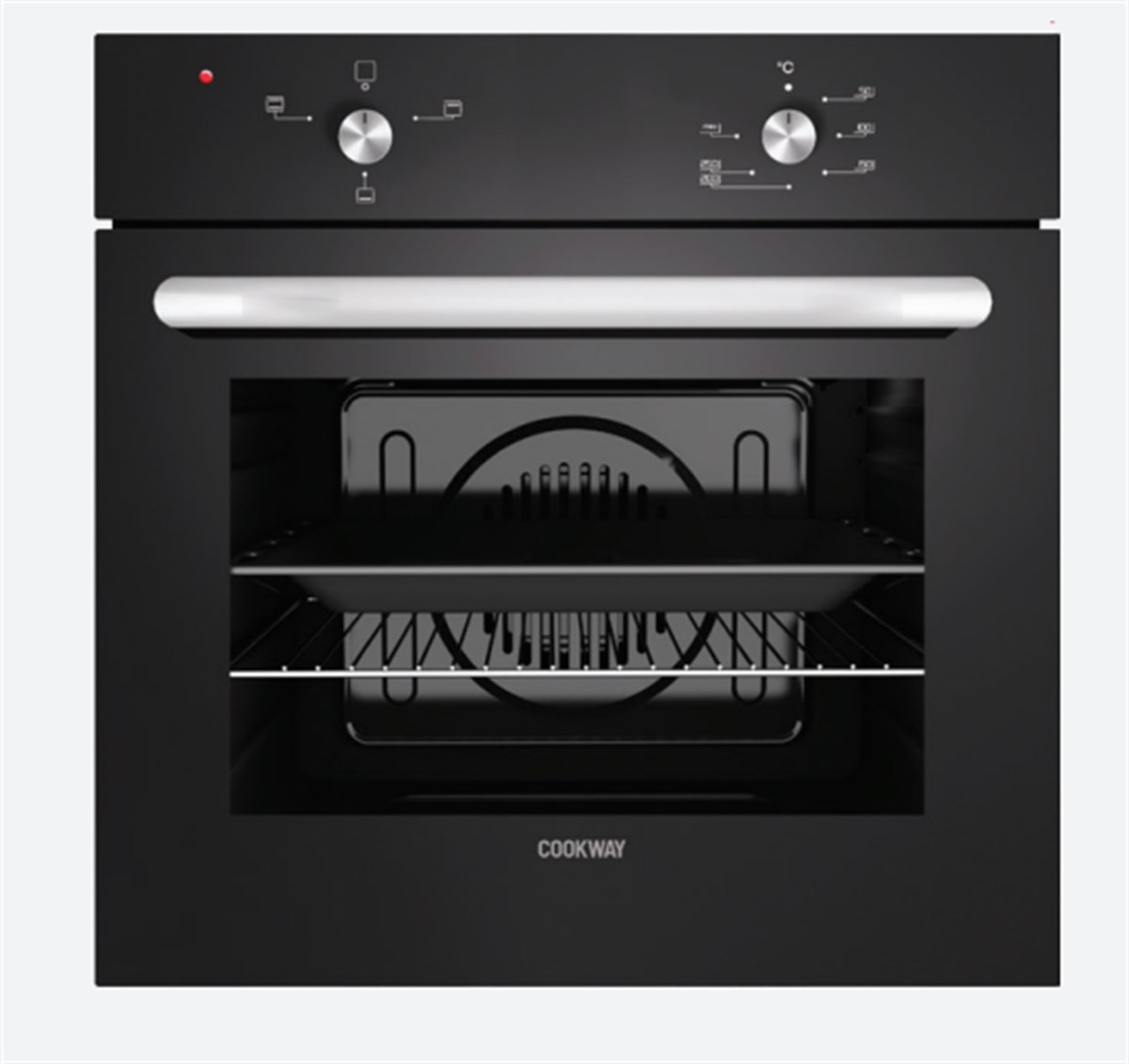 Cookway 22763 Ankastre Statik Fırın Siyah