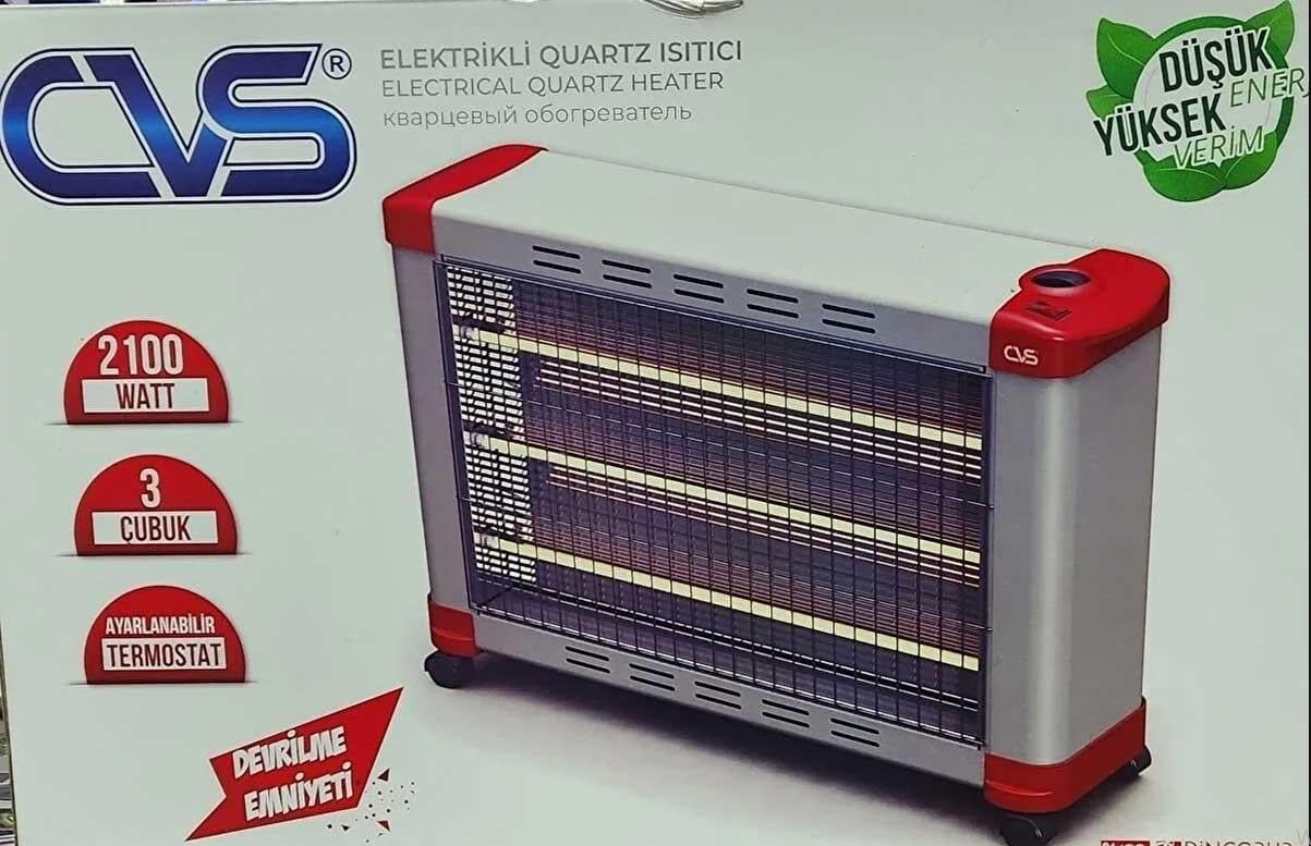 Cvs 3037 Elektrikli Şömine Quartz Isıtıcı 2100W