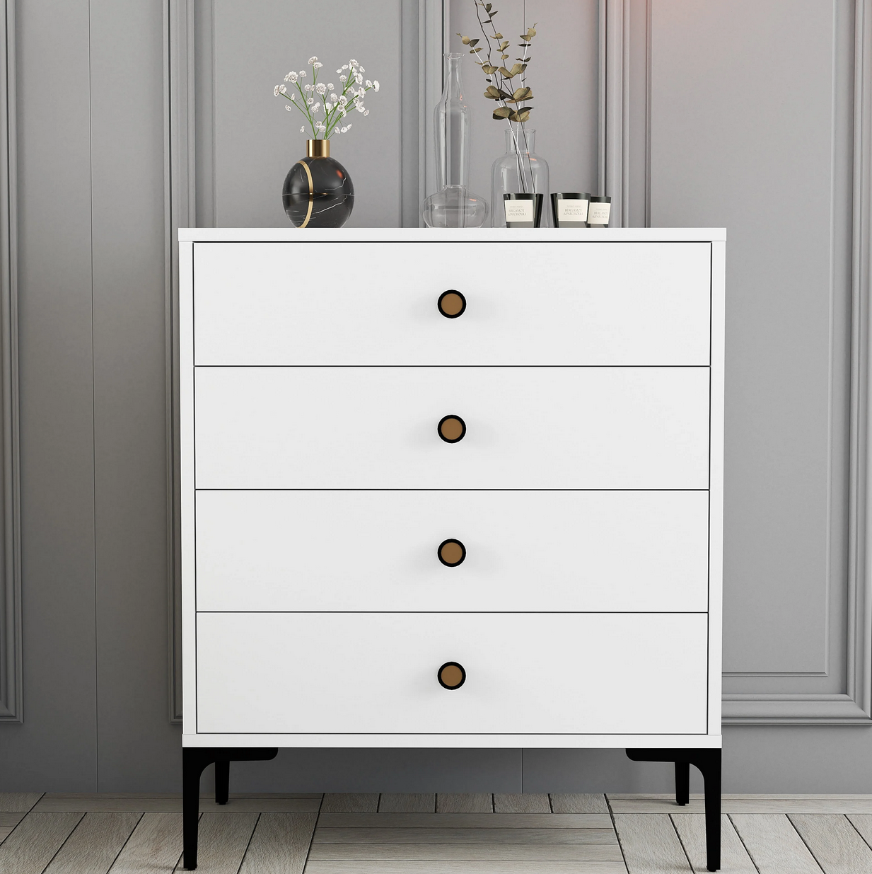 Sif Modüler 4 Lü Şifonyer Beyaz