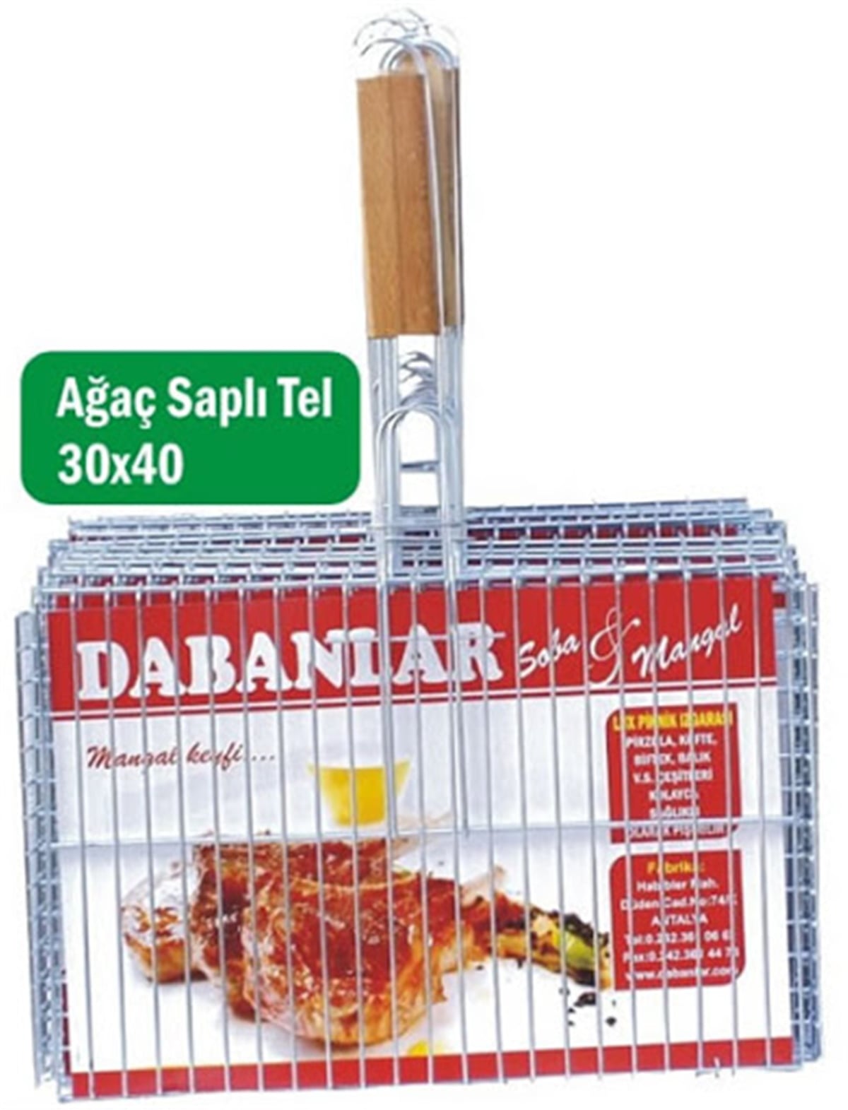 DABANLAR AĞAÇ SAPLI TEL IZGARA 30X40