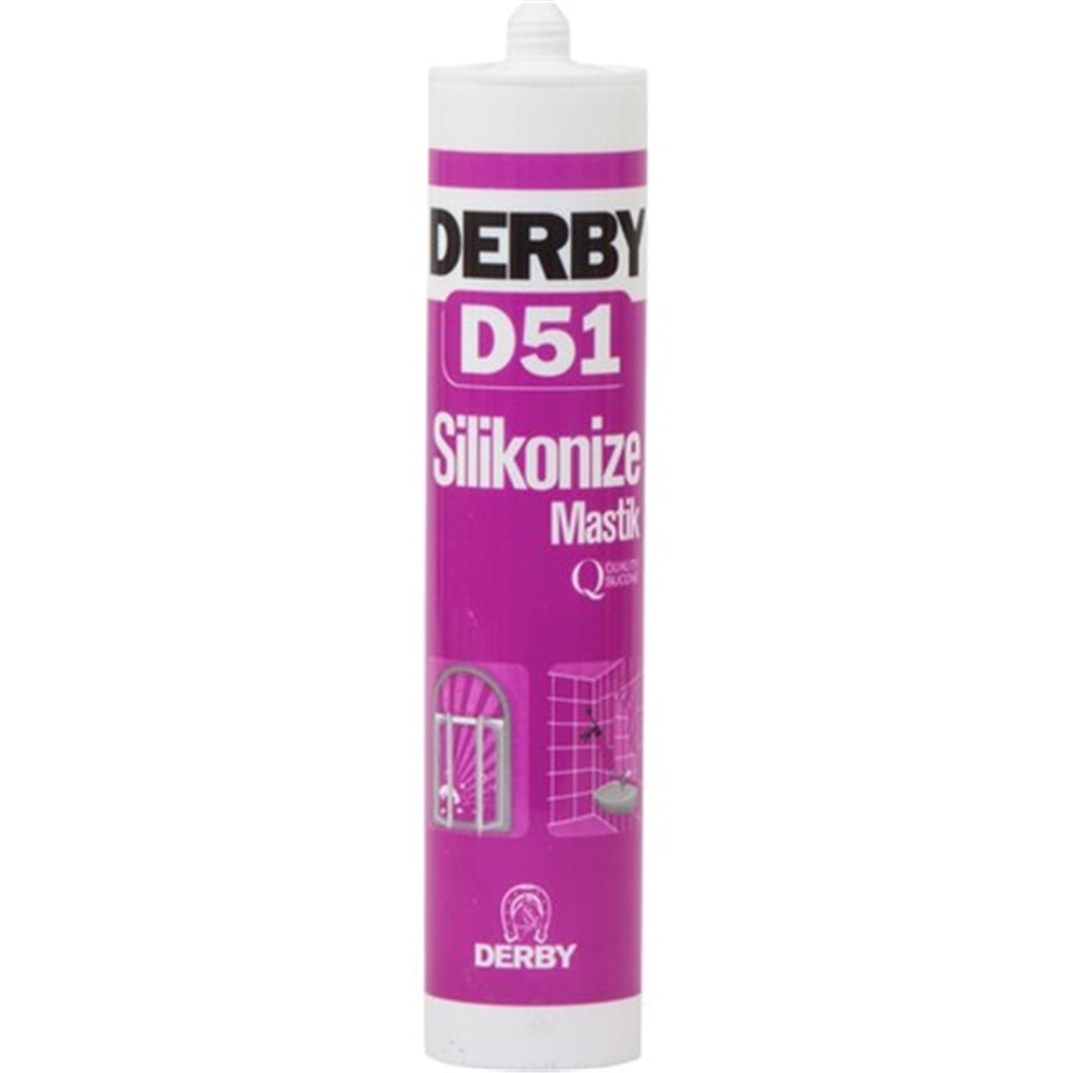 DERBY SİLİKONİZE MASTİK BEYAZ 500 GR