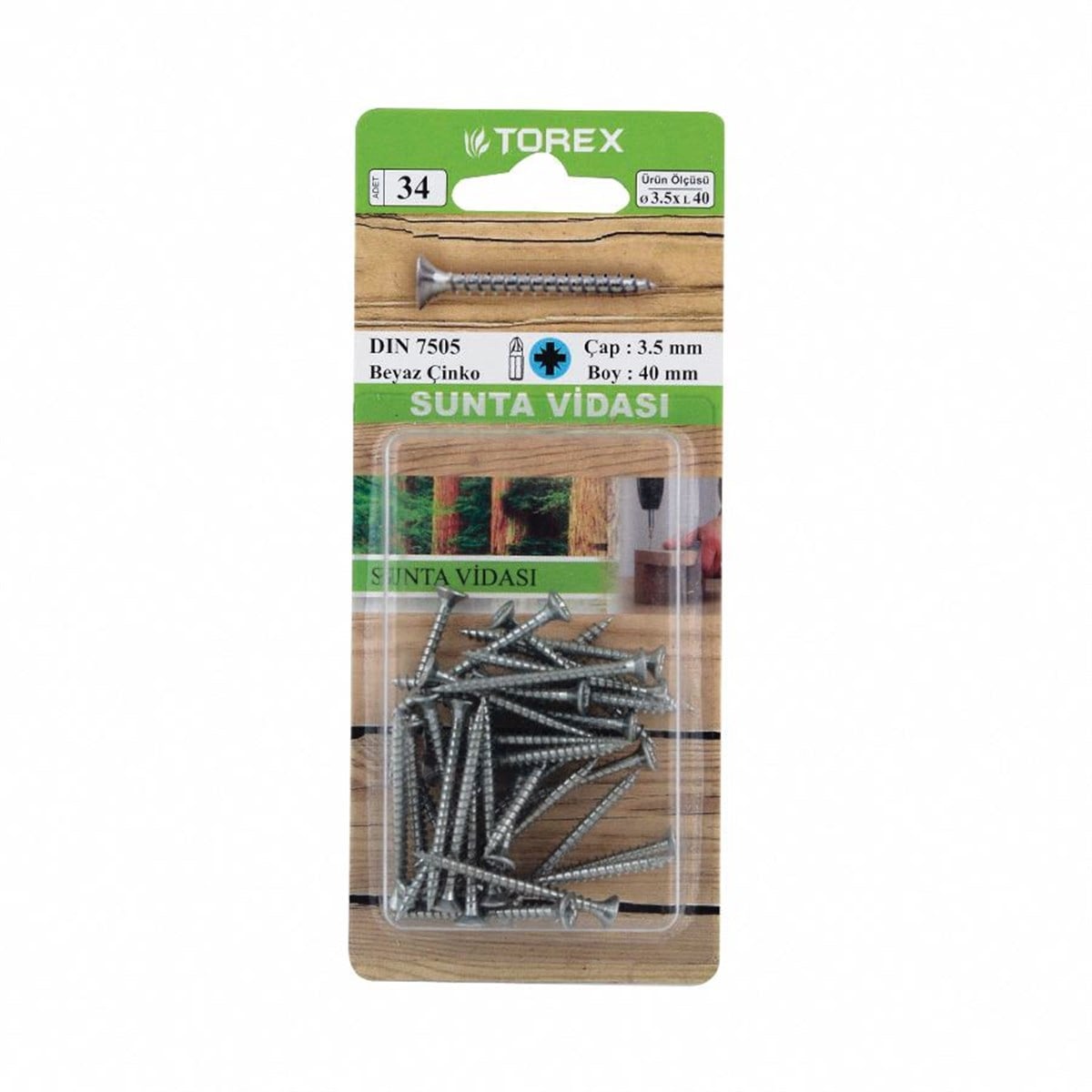 DIN 7505 3,5X40  SUNTA VİDASI