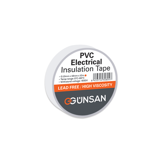 Günsan Pvc Elektrik Bantı 18Mm Beyaz
