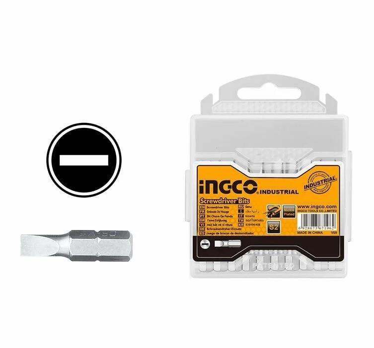 İngco 10'Lu Düz Bits Uç Seti 50Mm