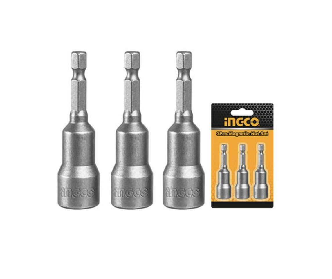 İngco Manyetik Somun Adaptörü 7Mm 3'Lü Set