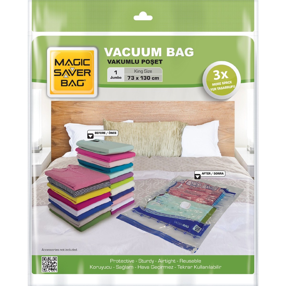 MAGİC VAKUMLU POŞET JUMBO 73x130 TEKLİ