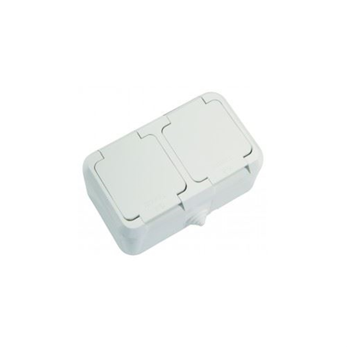 MAKEL NEMLİYER 2'Lİ KAPAKLI TOPRAKLI PRİZ BEYAZ