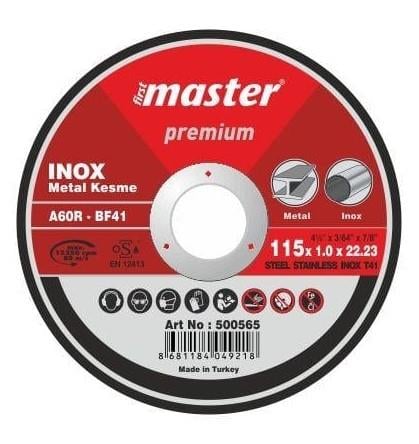 Master Premium İnox Kesici Düz 115X1.0X22