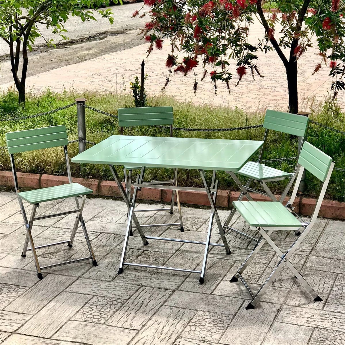 PALERMO 70X120 KATLANIR MEBRAN MASA SERİ 4LÜ KROM
