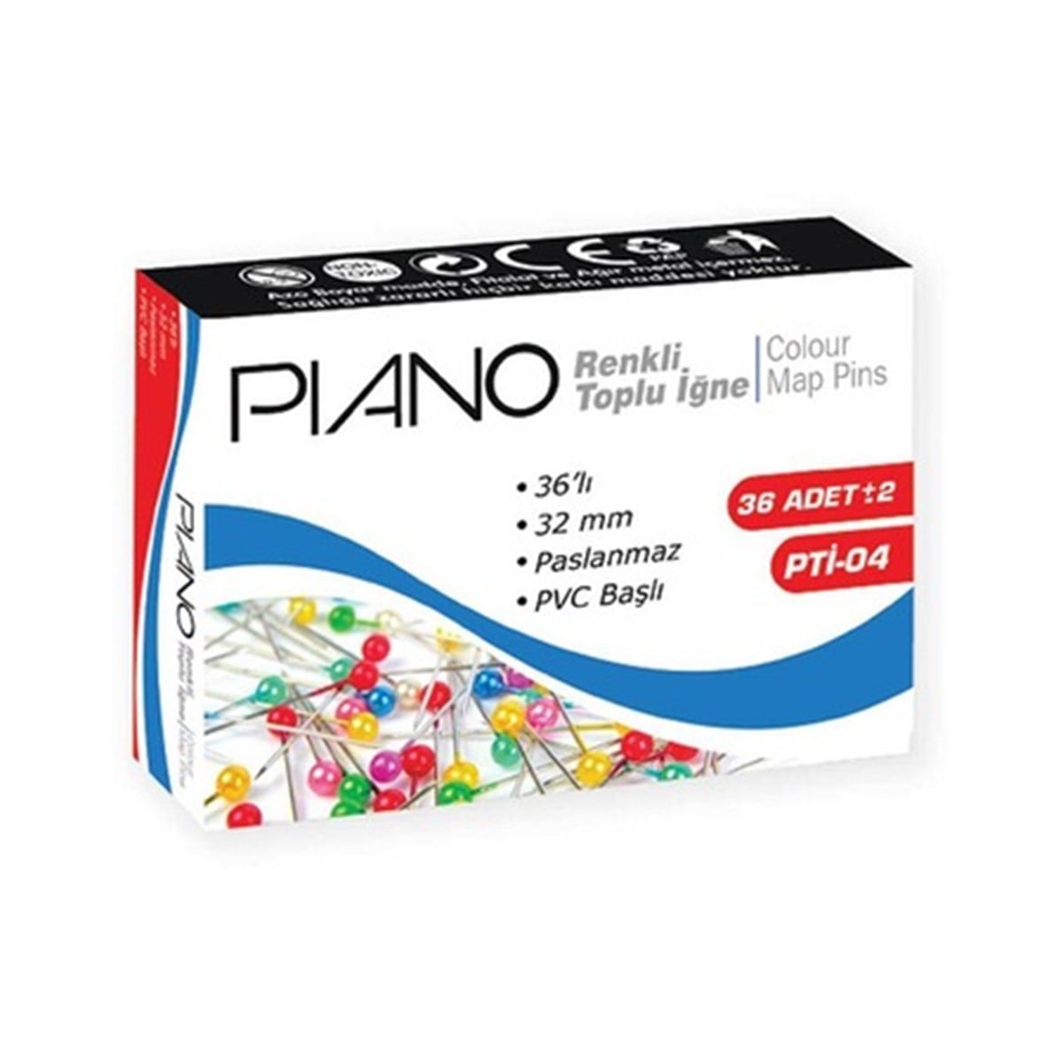 PİANO TOPLU İĞNE RENKLİ BAŞLI