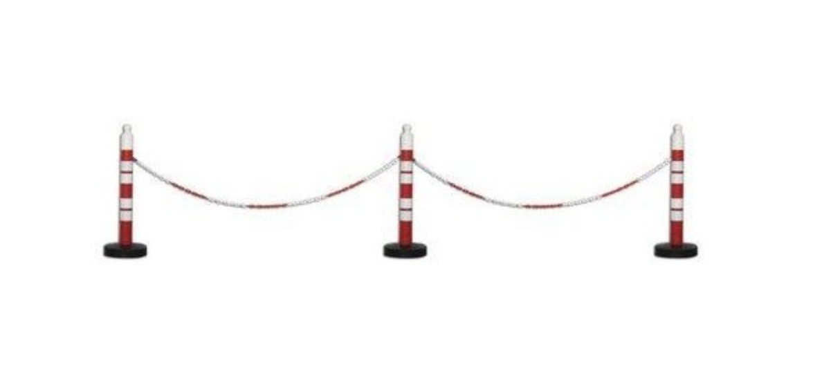 Plastik Zincir 6 Mm Kırmızı Beyaz