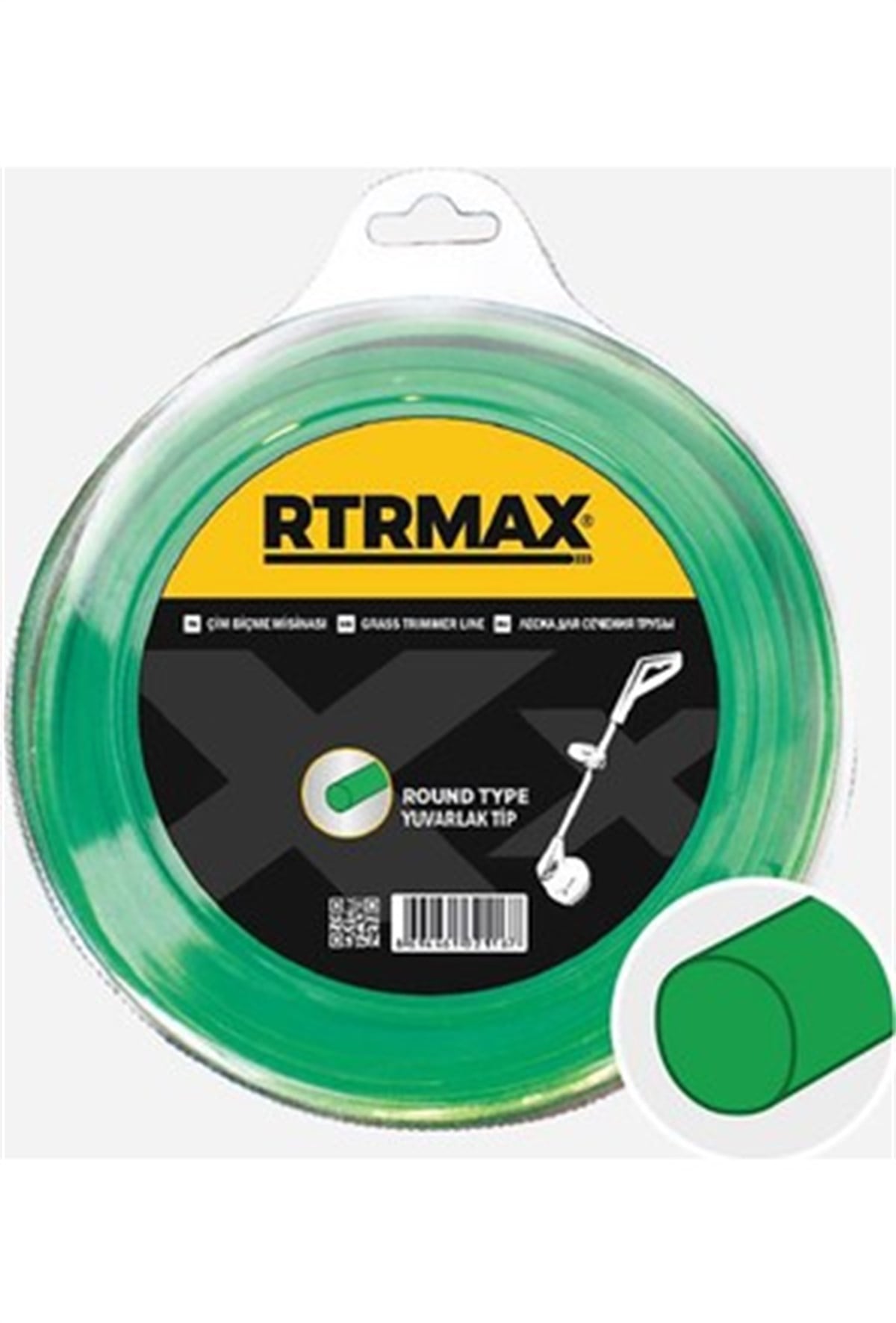 RTRMAX 518 TIRPAN MİSİNASI 2.4MM 15MT YEŞİL YUVARLAK