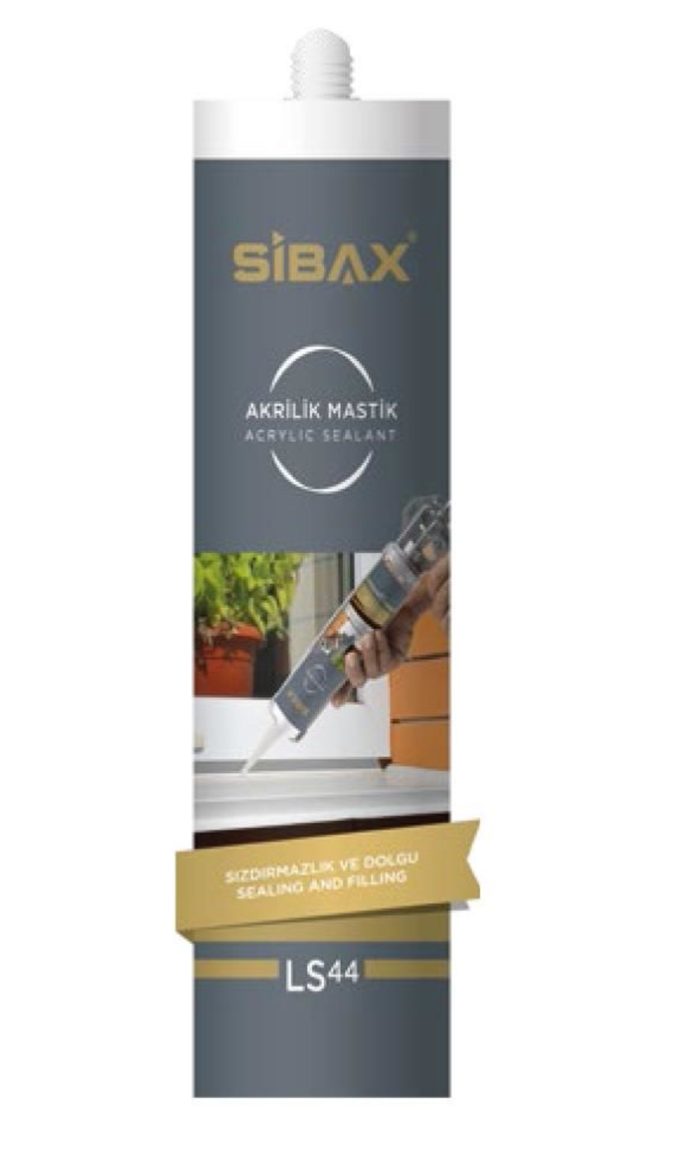 Sibax Ls44 Akrilik Mastik Beyaz 475 Gr