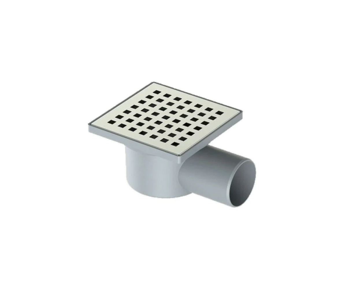 Ubm 10X10 Yan Çıkışlı Metal Yer Süzgeci 50Mm