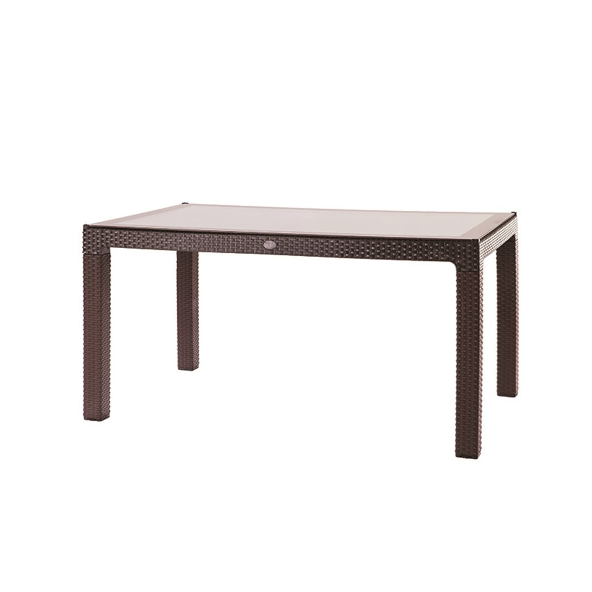 VİOLET TREND 90X150 RATTAN MASA CAMLI