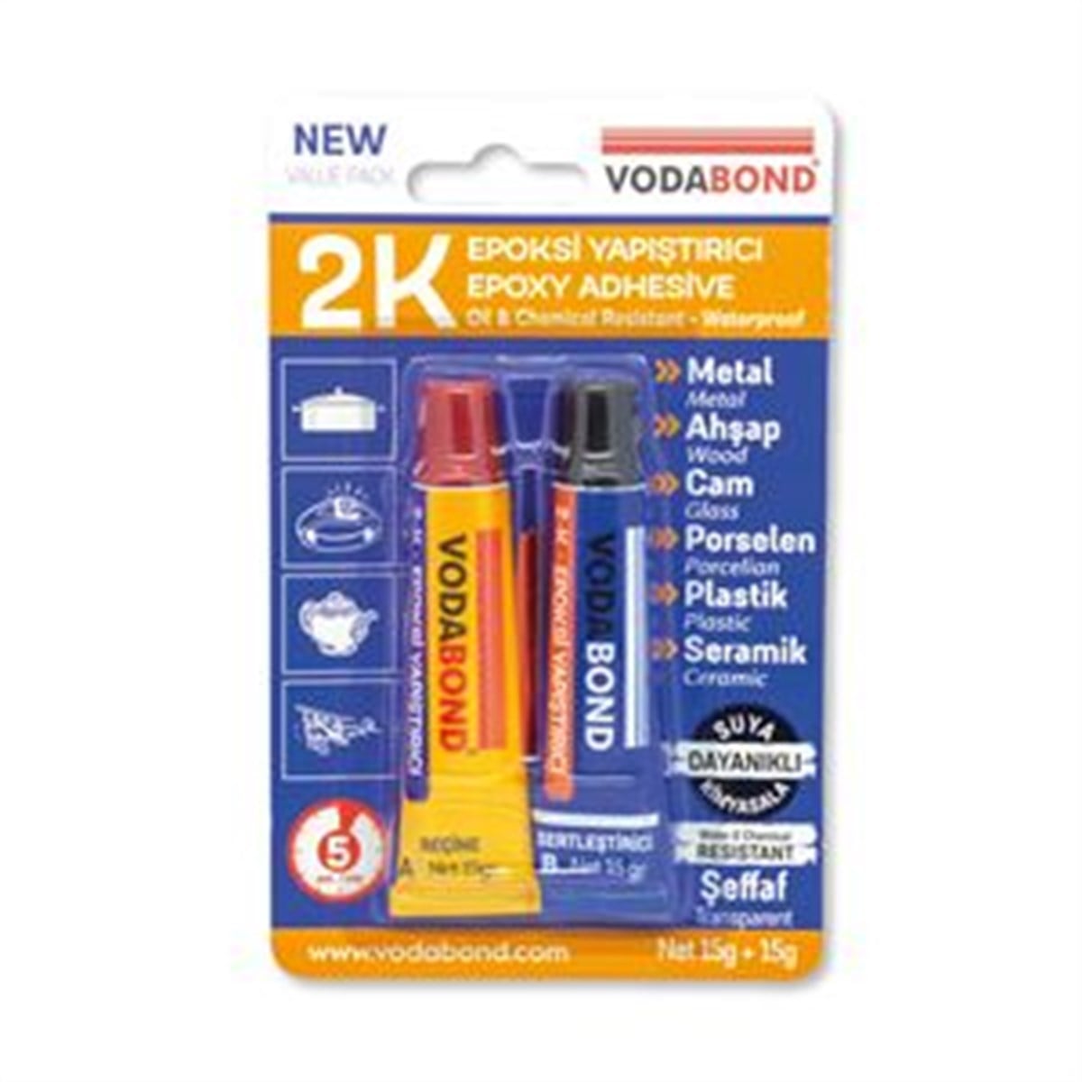 VODABOND 2K RAPİD EPOXİ 15+15 ŞEFFAF