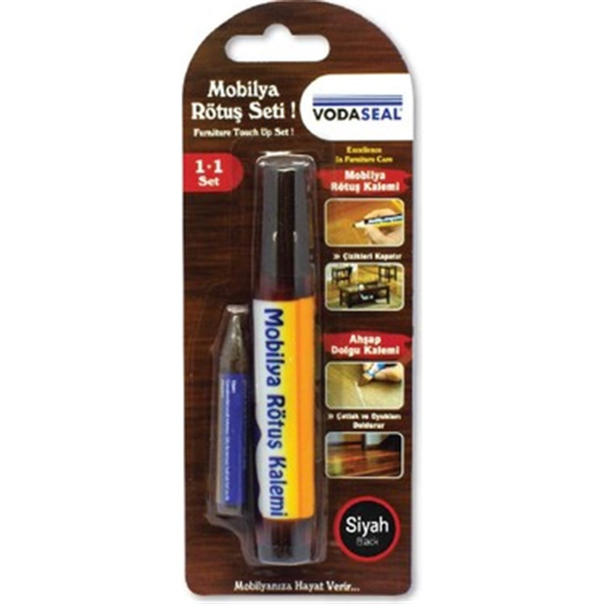 VODASEAL MOBİLYA RÖTUŞ SETİ SİYAH