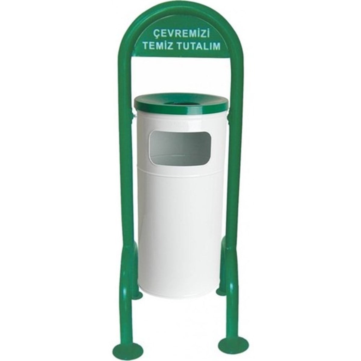 1701 BAHÇE TİPİ ÇÖP KOVASI BOYALI