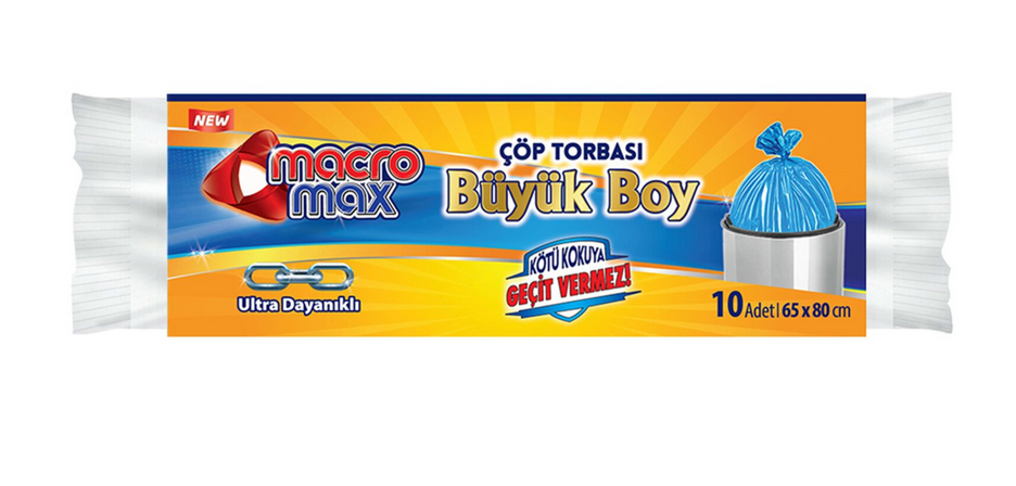 Macromax Extra Güçlü Çöp Torbası Büyük Boy