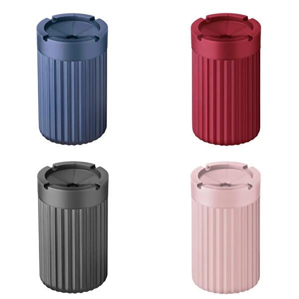 Autokit Çizgi Desenli Renkli Küllük Pembe