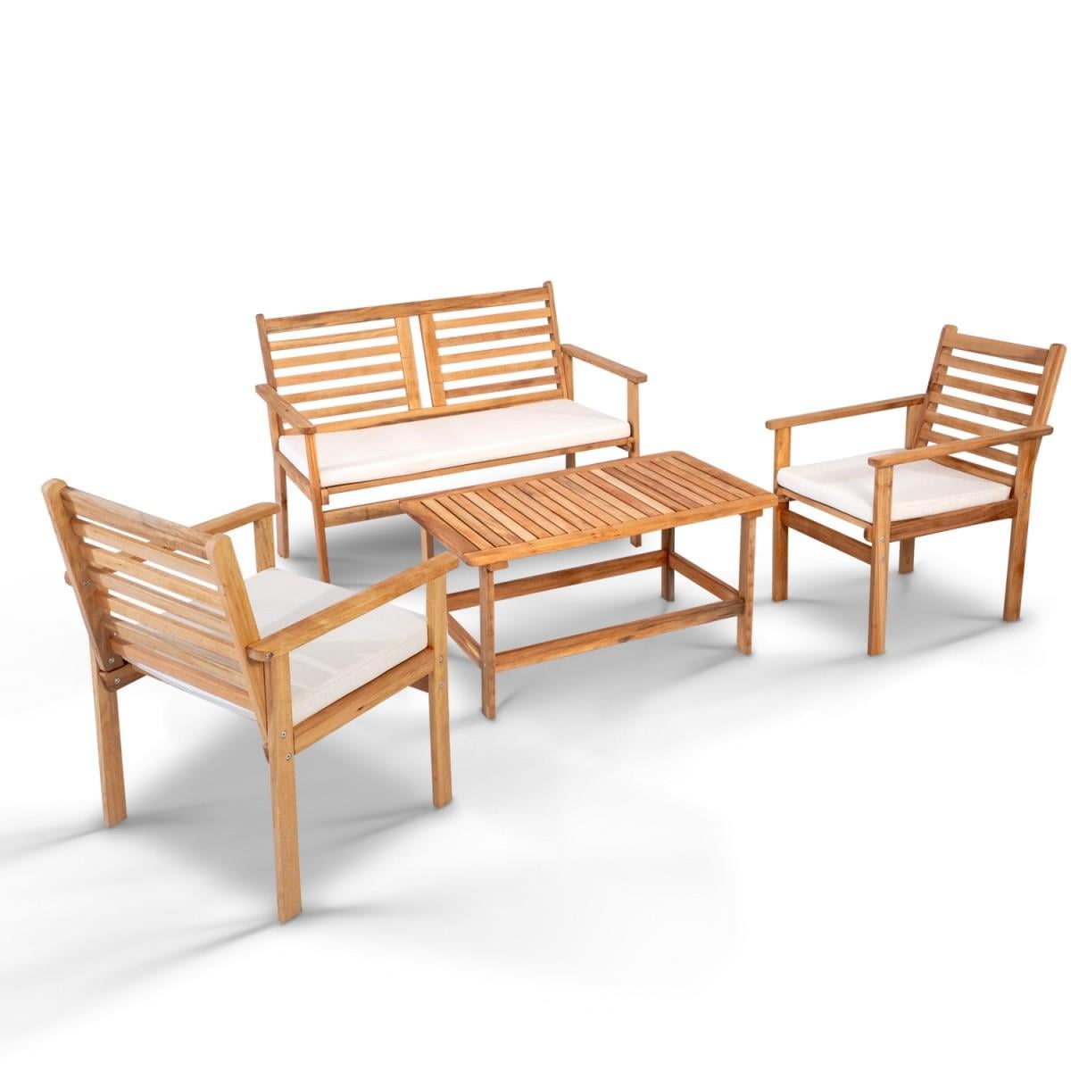 Bh Lite 2+1+1 Ahşap Oturma Grubu