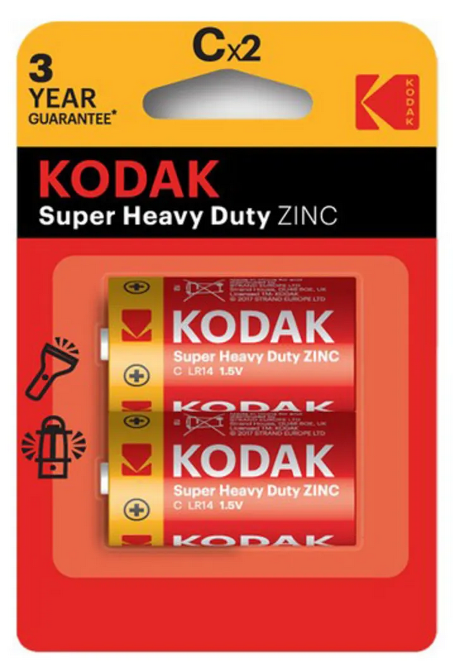 Kodak Çinko Karbon Orta Pil 2'Li Blister