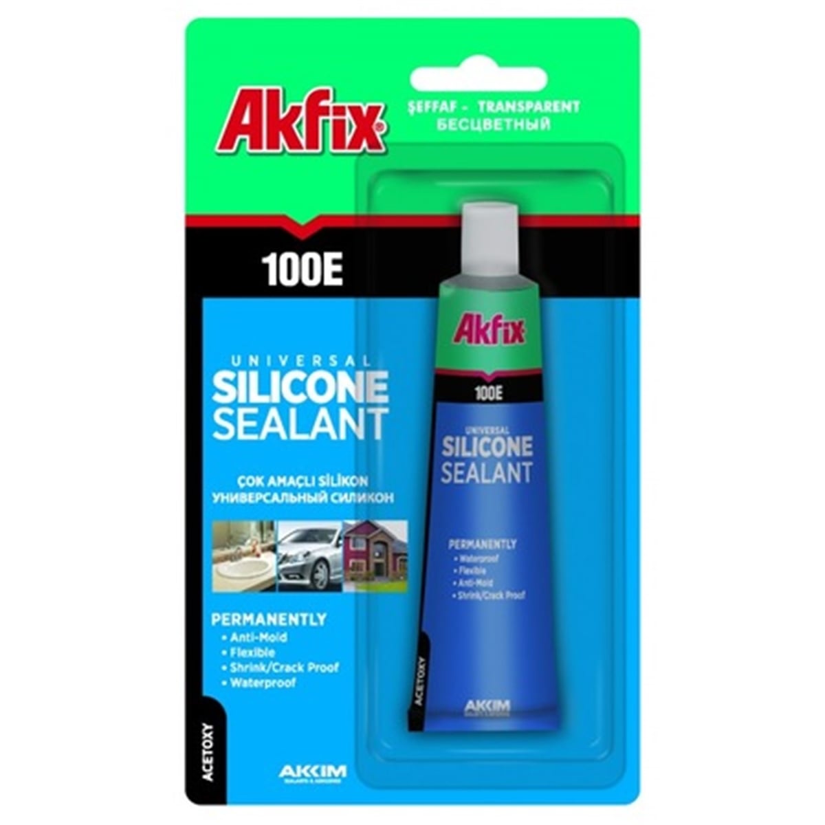 AKFİX TÜP SİLİKON BEYAZ 50ml