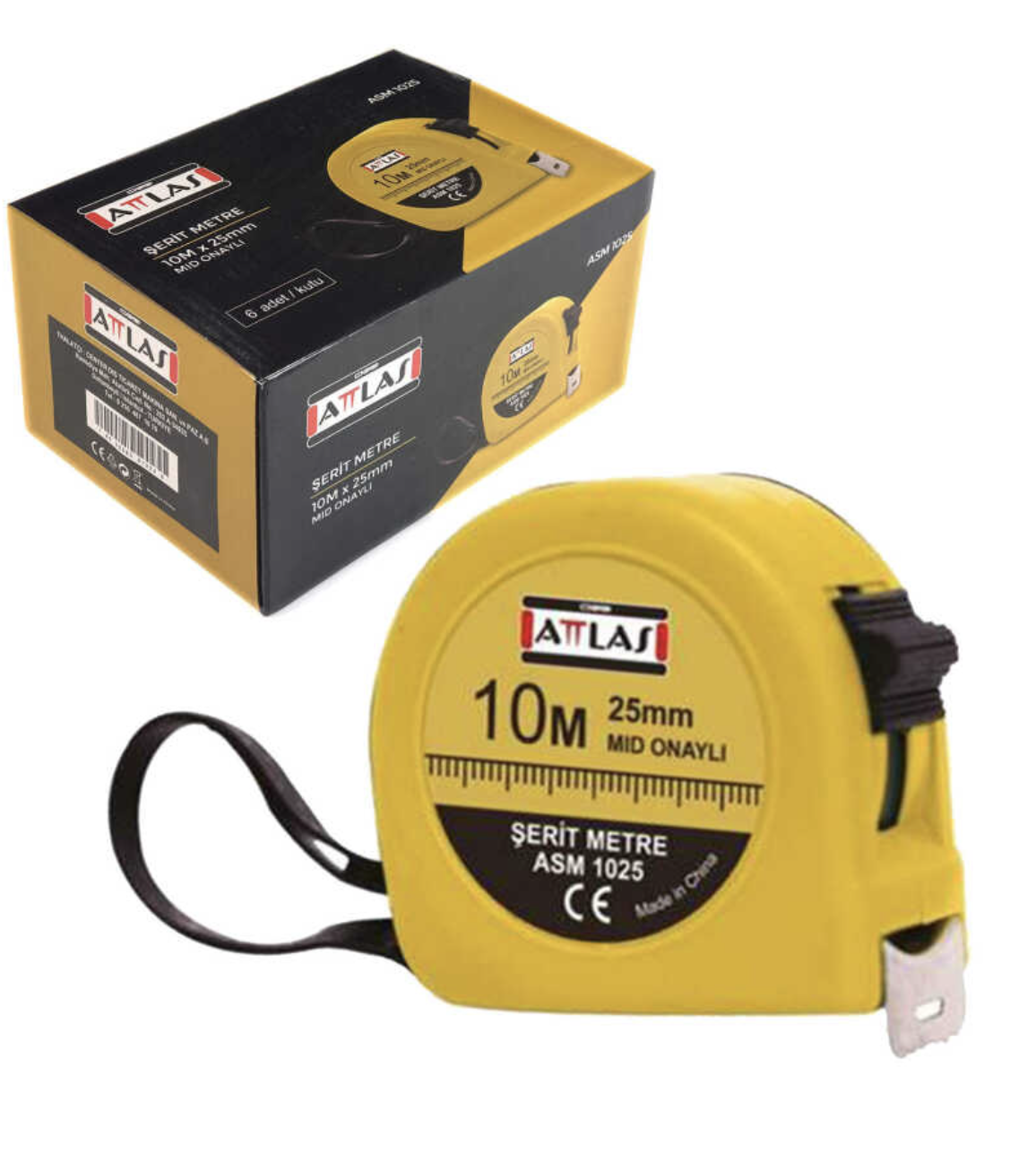 Attlas 1025 Şerit Metre 25Mmx10M
