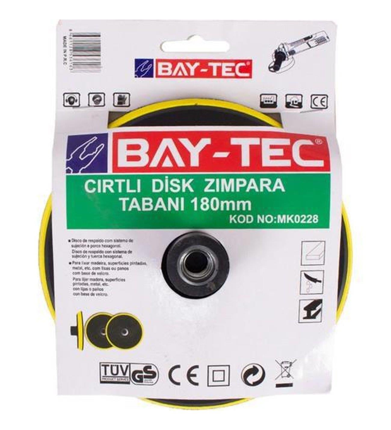 Bay-Tec Cırtlı Disk Zımpara Tabanı 180 Mm
