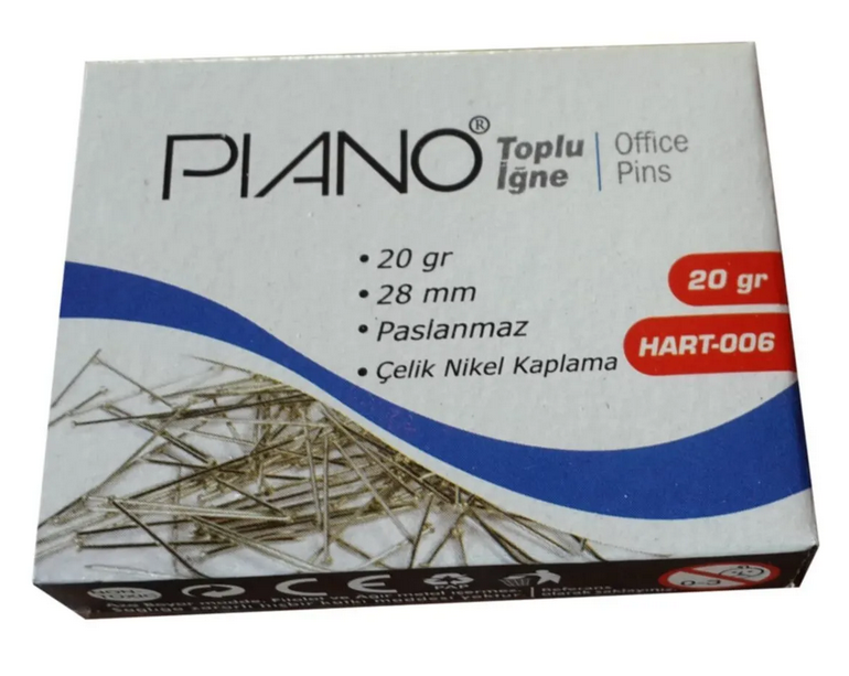 Piano Toplu İğne 28 Mm Hart-006