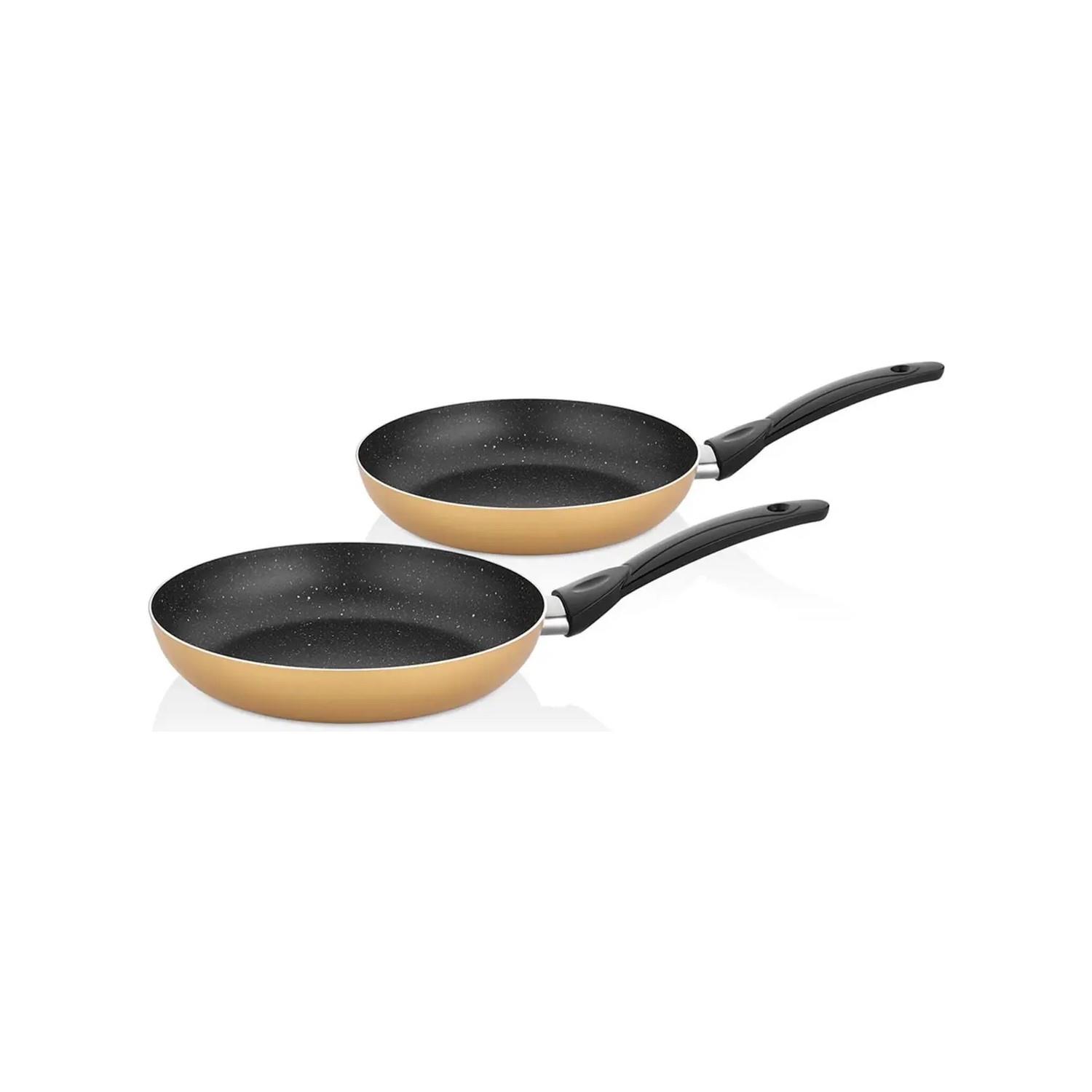 Cem 2 Li Set Tava 24 Cm Krep 22 Cm Safran Granit