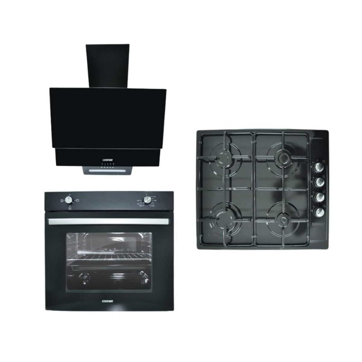 Cookway 3 Lü Set 1 Siyah 12640 Ocak 22763 Fırın 31145 Davl.