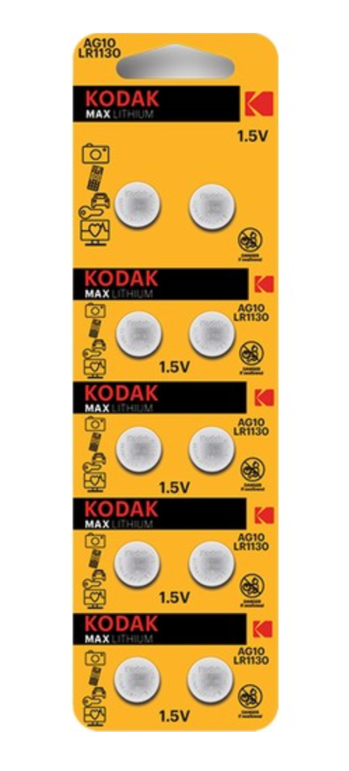 Kodak Ag10/Lr1130 Max Alkalin Düğme Pil 2 Li