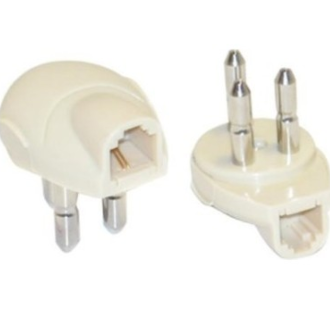 Konnektörlü Telefon Fişi Beyaz