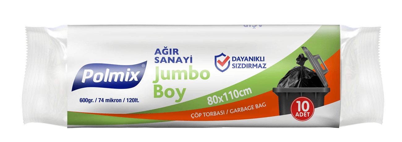 Polmix Çöp Torbası Ağır San.Jumbo 80X110 600 Gr