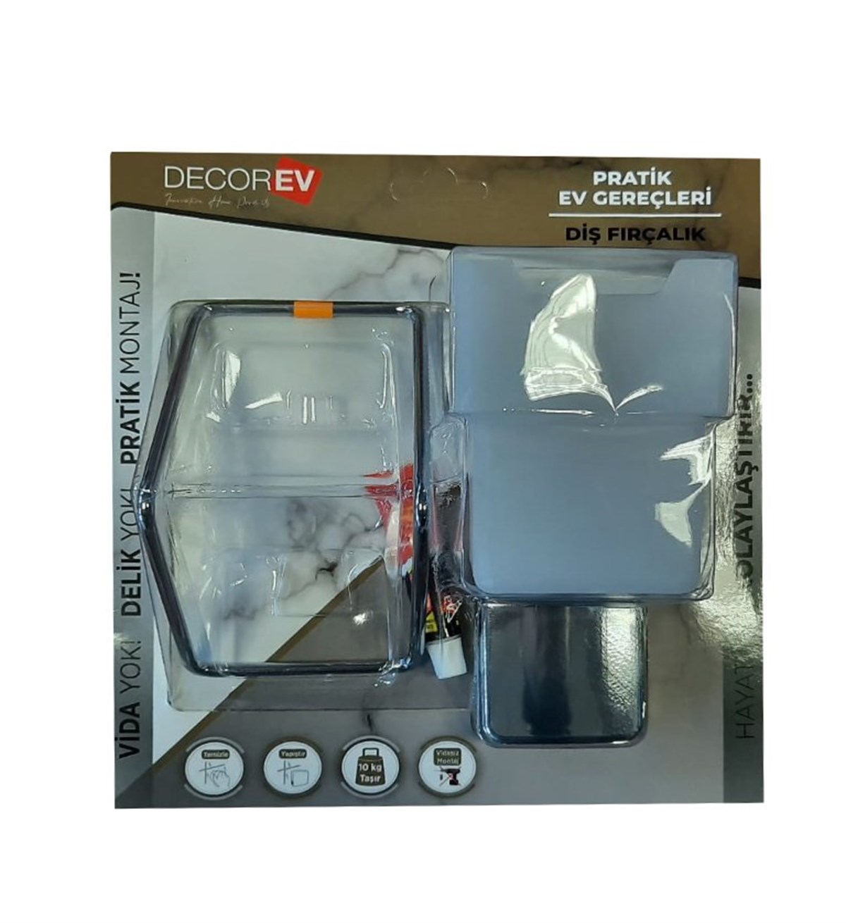 DECOREV DİŞ FIRÇALIK METAL KROM