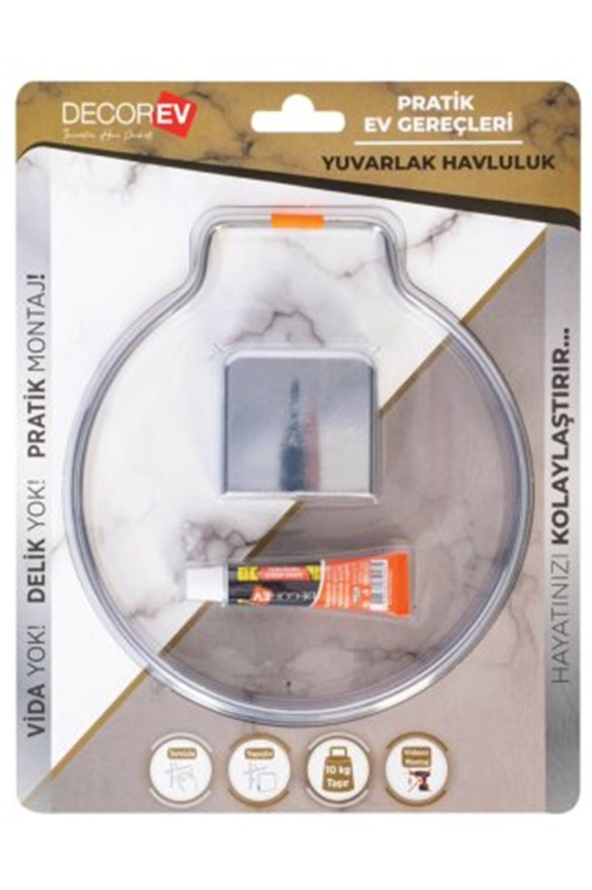 DECOREV YUVARLAK HAVLULUK METAL KROM