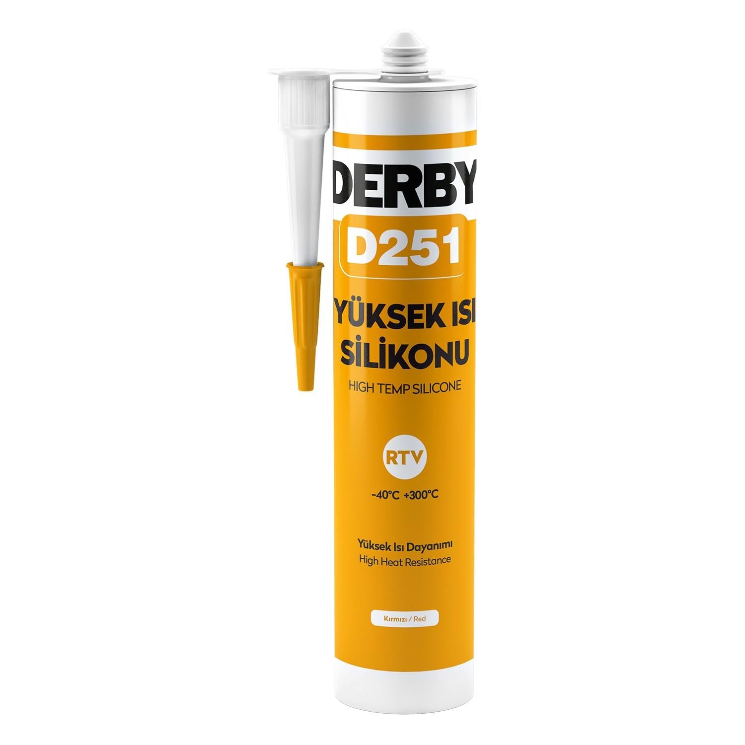Derby D251 Isı Silikonu 280 Ml Kırmızı