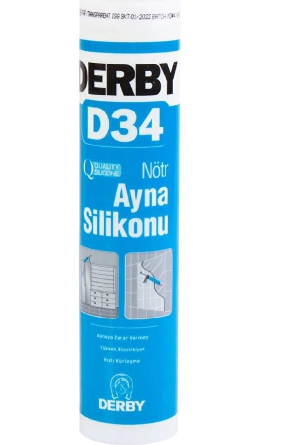 Derby D34 Ayna Silikonu Şeffaf 280 Ml