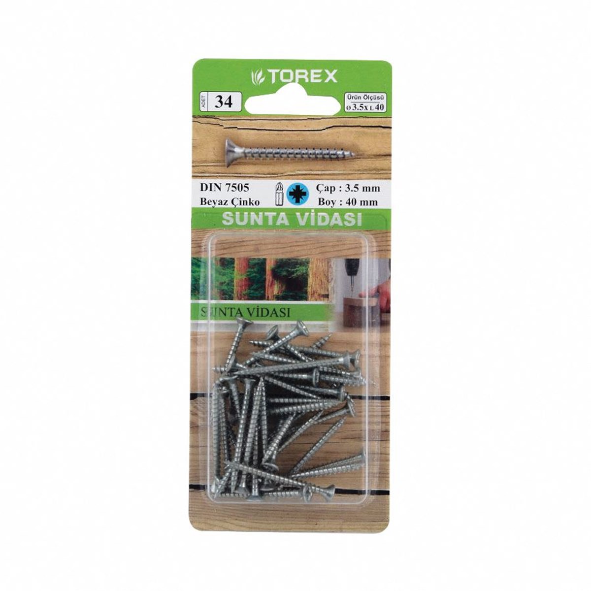 DIN 7505 3,5X40  SUNTA VİDASI